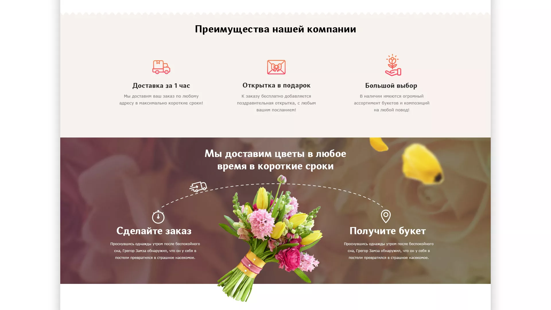 Создание интернет-магазина «Букет-онлайн» по цветам в Нижнем Новгороде
