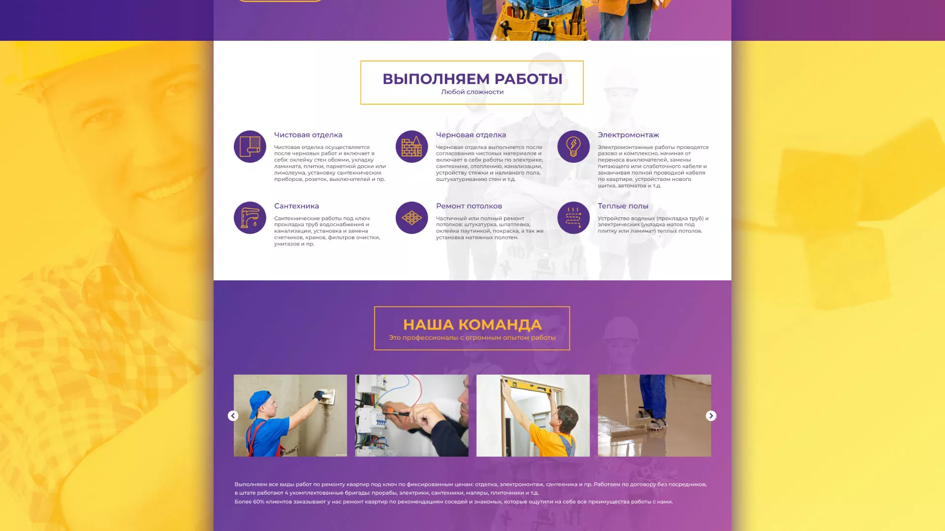 Разработка сайта строительной компании «Милана-Строй» в Нижнем Новгороде