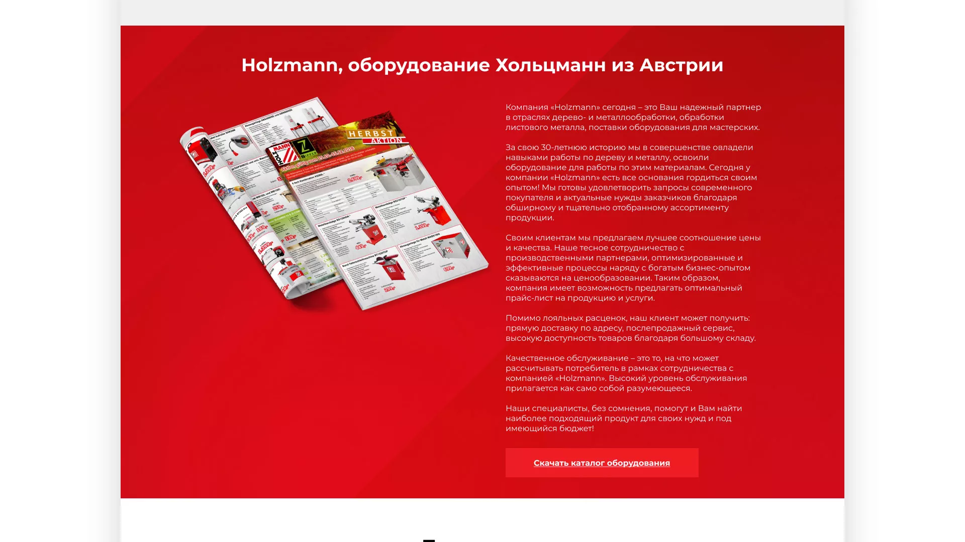 Создание сайта компании «HOLZMANN Maschinen GmbH» в Нижнем Новгороде