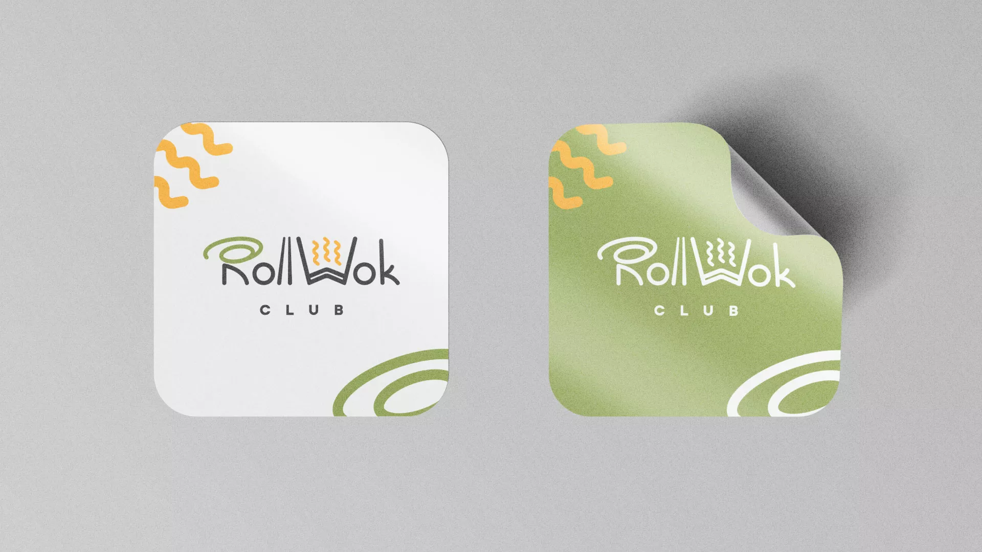 Разработка логотипа и фирменного стиля суши-бара «Roll Wok Club» в Нижнем Новгороде