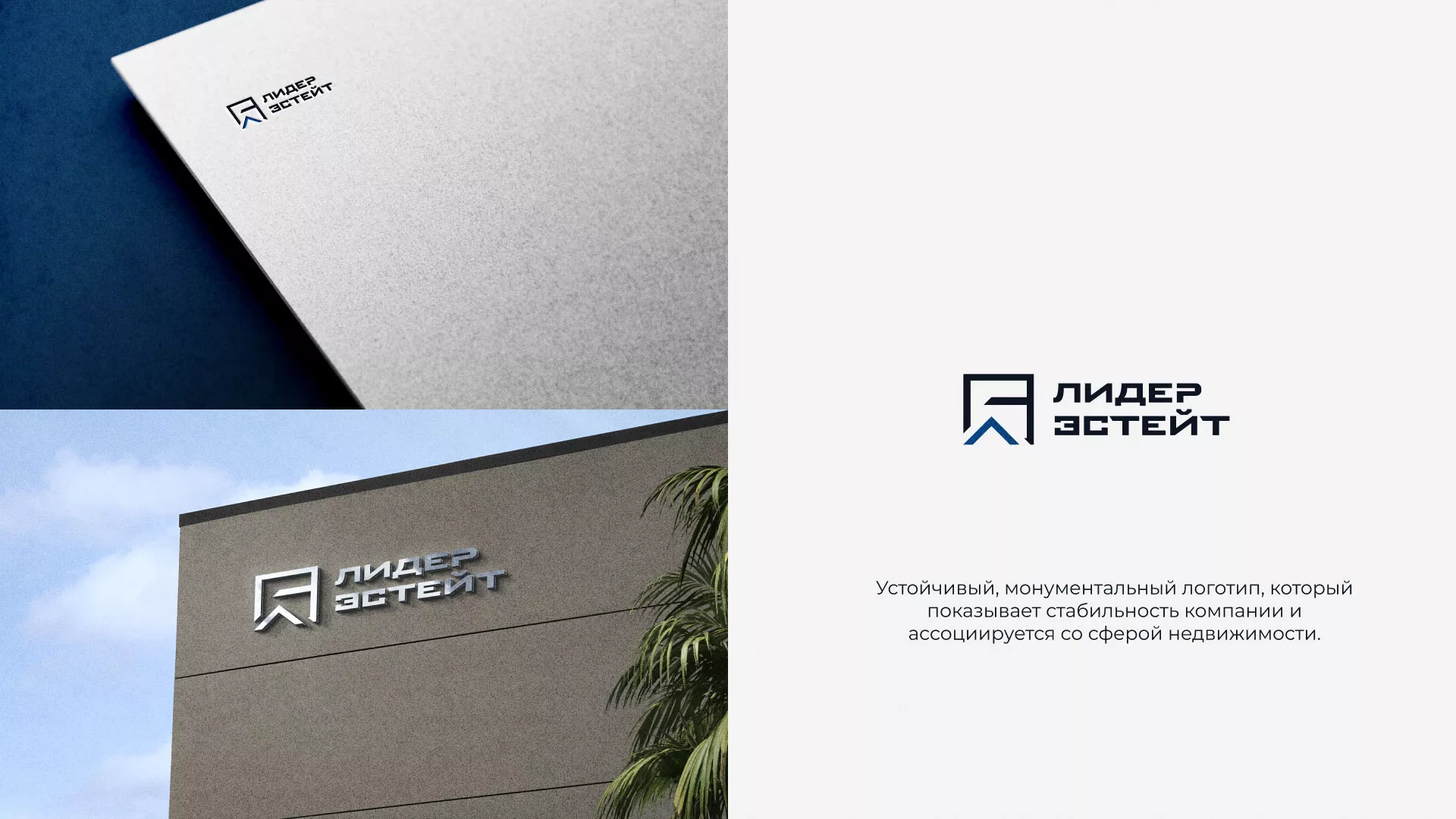 Разработка логотипа агентства недвижимости «Лидер Эстейт» в Нижнем Новгороде